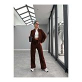 CMZ COLLECTİON Kadın Bomber 3 İplik Hırka Eşofman Takımı | Premium Oversize | Şardonlu Kumaş