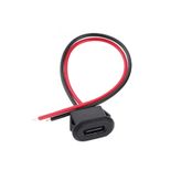 CNL 2 Pin Type C Usb Uzatma Kablosu-Syah