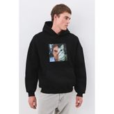 Co Trendiz Kadın Dexter Cat Sweatshirt Siyah