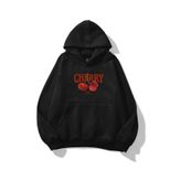Co Trendiz Kadın Have a Nice Weekend Cherry Sweatshirt Siyah