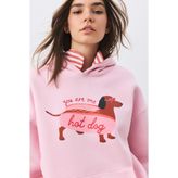 co trendiz Kadın Hotdog Sweatshirt Pembe