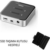 Codegen Çift M.2 Nvme SSD Disk Yuvalı USB 3.1 Type-C Dock Istasyonu CDG-DOC-212 - Siyah - Gri