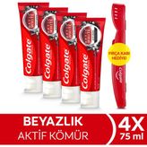 Colgate Optic White Aktif Kömür Diş Macunu 75 ml x 4 Adet
