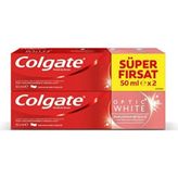 Colgate Optic White Beyazlatıcı 2x50 ml Diş Macunu