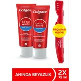Colgate Optic White Beyazlatıcı Diş Macunu 2 x 75 ml Anında Beyazlık Etkisi