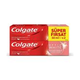 Colgate Optik White Parıldayan Beyazlık Diş Macunu 2 x 50 ML
