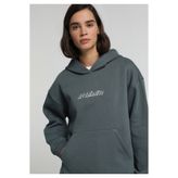 Colin's Oversize Fit Kapüşonlu Baskılı Kadın Mavi Sweatshirt