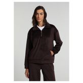 Colin's Regular Fit Fermuarlı Düz Kadın Mor Sweatshirt