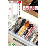 Color House 3 Adet Kepçelik Organizer Şeffaf Çekmece Içi Düzenleyici ( 30,8 cm * 15,4 cm X3 Adet )