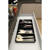 color house 4 Adet Parlak Siyah (Piano Black) Kepçelik Organizer Şeffaf Çekmece İçi Düzenleyici (30,8 * 15,4 cm) Siyah 30 x 49