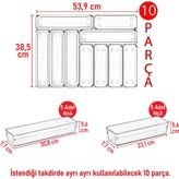 Color House 5 5= 10'lu Çekmece Içi Kaşıklık Düzenleyici Modüler Çekmece Organizeri Kaşıklık