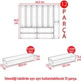 Color House 6 6=12 Li Çekmeçe Kaşıklık Mutfak Çekmece Organizeri Kaşıklık