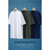 COMBİNE MİCHAİL Erkek Basic Kısa Kollu Oversize 3 Lü Tişört