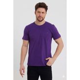 COMBİNE MİCHAİL Erkek Bisiklet Yaka Slim Basic Mor Tişört