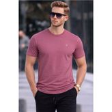 COMBİNE MİCHAİL Erkek Bisiklet Yaka Slim Basic Pembe Tişört