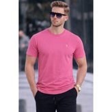 COMBİNE MİCHAİL Erkek Bisiklet Yaka Slim Basic Ş.Pembe Tişört