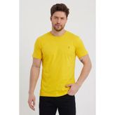COMBİNE MİCHAİL Erkek Bisiklet Yaka Slim Basic Sarı Tişört