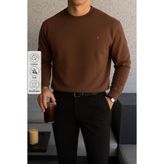 COMBİNE MİCHAİL Erkek Kışlık Salaş Basic Kahve Sweatshirt