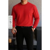 COMBİNE MİCHAİL Erkek Kışlık Salaş Basic Kırmızı Sweatshirt