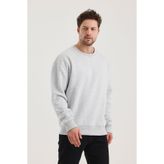 COMBİNE MİCHAİL Grimelanj Pamuklu Bisiklet Yaka Oversize Şardonlu Basic Erkek Sweatshirt