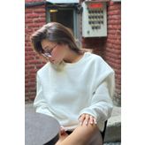 COMBİNE MİCHAİL Kadın Bisiklet Yaka Basic Oversize Sweatshirt EKRU