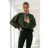 COMBİNE MİCHAİL Kadın Oversize Kışlık Salaş Çağla Sweatshirt