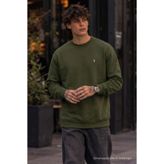 COMBİNE MİCHAİL Örme Kışlık Günlük Haki Erkek Sweatshirt
