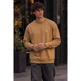 COMBİNE MİCHAİL Örme Kışlık Günlük Karamel Erkek Sweatshirt