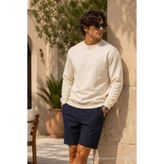 COMBİNE MİCHAİL Örme Uzun Kollu Ekru Erkek Sweatshirt
