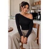 COMBİNE MİCHAİL Siyah Renk Dar Kalıp Kadın Basic Bluz