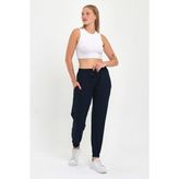 Comeor Kadın Lacivert Paçası Lastikli Basic Jogger Örme Eşofman Altı