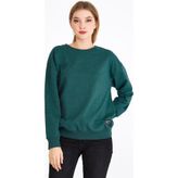 Comeor Kadın Yeşil Basic Bisiklet Yaka Regular Fit Rahat Sweatshirt