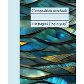 Composition notebook: Labradorite Waves crystal stone notebook 110 pages | 7.5 x 9.25"