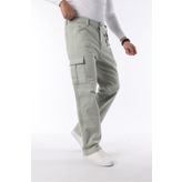 comstar Erkek Bol Paça Kargo Cep Basic Yeşil Baggy Pantolon