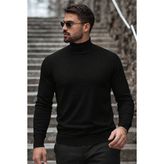 Comstar Erkek Kışlık Basic Uzun Boğazlı A.siyah Kazak