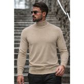 Comstar Erkek Kışlık Basic Uzun Boğazlı Krem Kazak - XL
