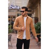 Comstar Erkek Polar Rahat Kalıp Gömlek - Camel - XL
