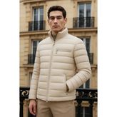 comstar Erkek Trend Basic Dik Yaka Kışlık Krem Şişme Mont