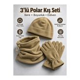Comutan 3'lü Polar Bere-Boyunluk-Eldiven Seti