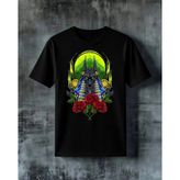 Comvicho Anubis Gul Baskılı Oversize Tişört - XL - Siyah