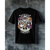 Comvicho Guitar Hero School Rock Baskılı Oversize Tişört - Siyah