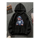 COMVİCHO mınecraft Baskılı Kapşonlu Siyah Sweatshirt