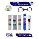 Conax Su Arıtma Cihazı Açık Kasa Filtre Takımı 5 Li Set, Nfs Onaylı , 80 GPD Membran