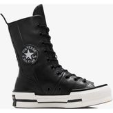 Converse Chuck 70 Plus Unisex Siyah Deri Platform Sneaker - 001-Siyah