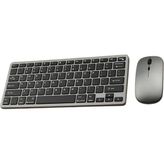 Coofbe Premium 2.4g Kablosuz Bluetooth Klavye Mouse Seti Şarj Edilebilir Telefon Tablet Laptop Klavye Seti - Beyaz-Mavi - Mavi - Beyaz
