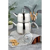 Cooker Tuana Aile Boyu Çelik Çaydanlık Gold