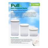 Cooknkeep Pull Box Kavanoz Saklama Kabı Seti 1.5Lt,1Lt,500Ml
