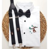 Cool Bebe Maymun Kukuli Askı Papyon Gömlek - Siyah - 2 Yaş