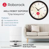 Çöp Istasyonlu Akıllı Robot Süpürge Beyaz