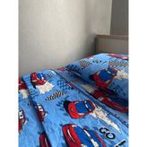 Coperta Tek Kişilik Pike Takımı - Açık Mavi